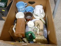 Box of mixed porcelain etc