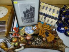 Parcel of ornamental treen and mixed items