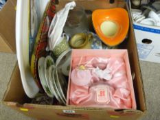 Box of mainly mixed porcelain and glassware etc