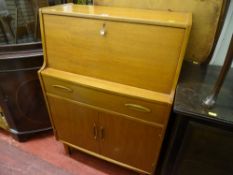 Mid Century teak writing bureau