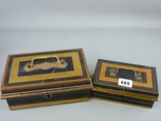 Two vintage cash tins