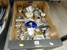Box of mainly electroplate ware