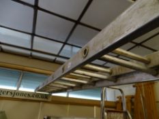 Two section aluminium ladder