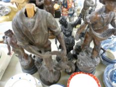Quantity of spelter and similar figurines