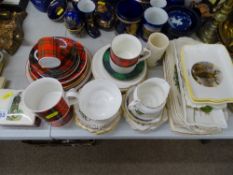 Parcel of kitchen and cabinet china including Scottish commemorative