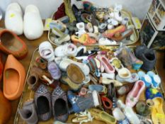 Collection of ornamental shoes and boots etc