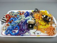 Quantity of costume jewellery including a silver ring with Wedgwood black Jasperware inset