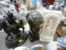 Metallic bust, Juliano Collection figurine etc