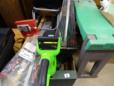 Challenge cordless hedge trimmer (no battery), small vice, long handled garden loppers etc