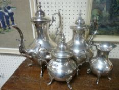 Four piece electroplate tea service