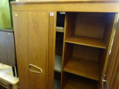 Remploy mid Century two door cupboard/wardrobe with interior shelves