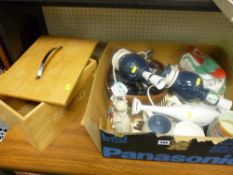 Parcel of kitchen porcelain, bread bin and similar items