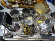 Mixed electroplate and pewter etc