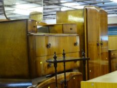 Pair of bedroom suites - wardrobes, dressing tables, bedside cabinets