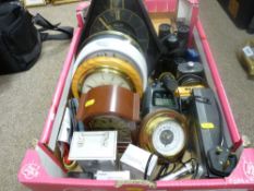 Box of good mixed items including clocks, binoculars, jewellery boxes etc