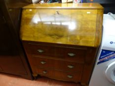 Three drawer writing bureau