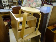 Parcel of modern light wood occasional furniture