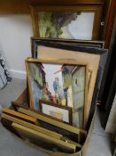 A collection of pictures, prints & frames etc