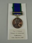 QUEEN ELIZABETH II CAMPAIGN SERVICE MEDAL with single clasp South Africa, engraved to 24117121