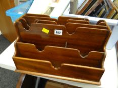 Early twentieth century mahogany letter rack