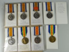 WWI PERIOD MEDALS comprising five British War medals & Victory medal together with further pair (