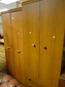 Two modern two-door wardrobes