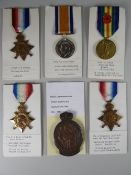 WWI PERIOD MEDALS comprising a trio including a 1914-15 Star, British War medal & Victory medal