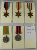 WWII PERIOD MEDAL GROUP comprising 1939-45 Star, Africa Star, Italy Star, Defence medal & War medal,