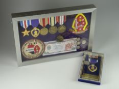 GROUP OF UNITED STATES MEDALS to include Purple Heart, Expeditions medal, Iraq Campaign medal,