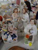 Three Staffordshire flat backs