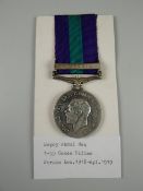 GEORGE V GENERAL SERVICE MEDAL with single medal clasp SS Persia, engraved to 4989 Sepoy Abdul Haq