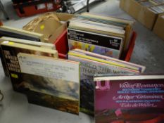 A box of classical LPs together with some boxed sets of Great Symphonies, Beethoven Symphonies etc