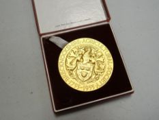 A cased John Pinches Brecknockshire Agricultural Society Bicentenary show 1955 presentation medal