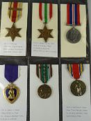 WWII PERIOD MEDALS concerning campaigns in Sicily including a trio comprising Africa Star, Italy