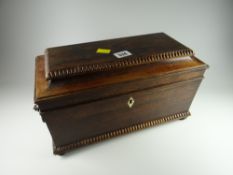 A good antique rosewood & mahogany twin-handled tea caddy