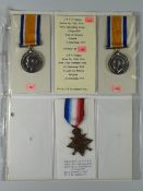 WWI PERIOD MEDALS to include two British War medals awarded to Brothers A B & E Cripps - both either