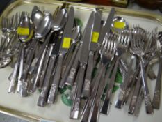 Tray of loose De Montfort, Sheffield cutlery