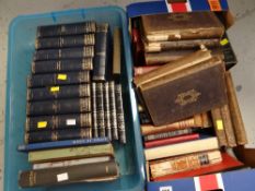 Two boxes of antiquarian books