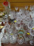 Two trays of mainly drinking glasses
