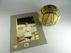 A signed photograph of Kenny Dalglish together with a Top Score Liverpool football from 1978, signed