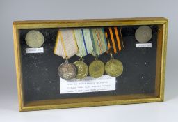 GROUP OF WWII PERIOD SOVIET RUSSIAN MEDALS to include medal for Combat Service, Partisan medal,