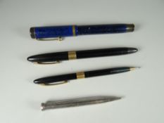Vintage Parker Duofold pen, Schaeffer propelling pencil etc