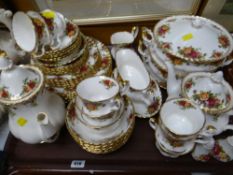 A tray of Royal Albert 'Old Country Roses' dinner & teaware