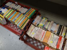 Two crates of paperback books & erotic magazines, largely relating to bondage (explicit, may cause