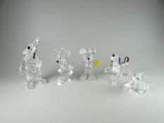 A parcel of Swarovski crystal Disney ornaments including Mickey Mouse, Minnie Mouse, Goofy &