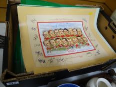 A large collection of Welsh Rugby Union team prints