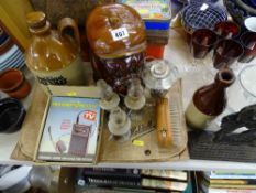 Parcel of mixed collectables including a scrumpy flagon etc