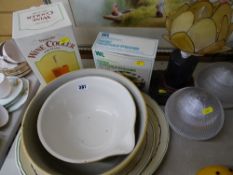 Parcel of kitchenware, retro lamps etc