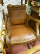 Rexine seated metamorphic chair