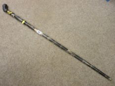 Mineral based carved walking cane